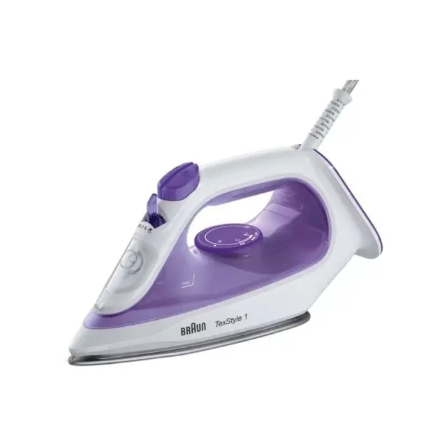 Braun TexStyle 1 SI1080VI Violet Σίδερο Ατμού 2000W με Συνεχόμενη Παροχή 25gr/min και Κεραμική Πλάκα