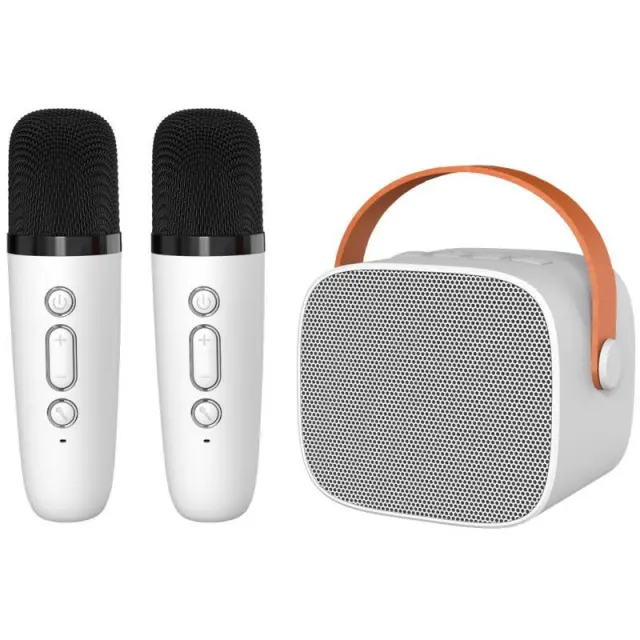 Φορητό Ηχείο Bluetooth Blavec WS-07 Karaoke Party με 2 Μικρόφωνα 5W Λευκό N71053
