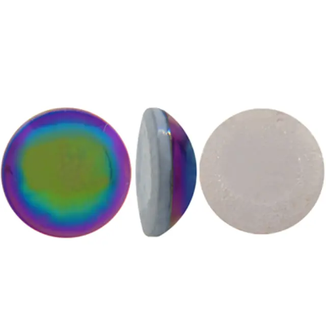 Swarovski 2080 Hotfix Cabochon Flatback Pearl Scarabaeus Green Ø7.1x1.8mm ~24τεμ