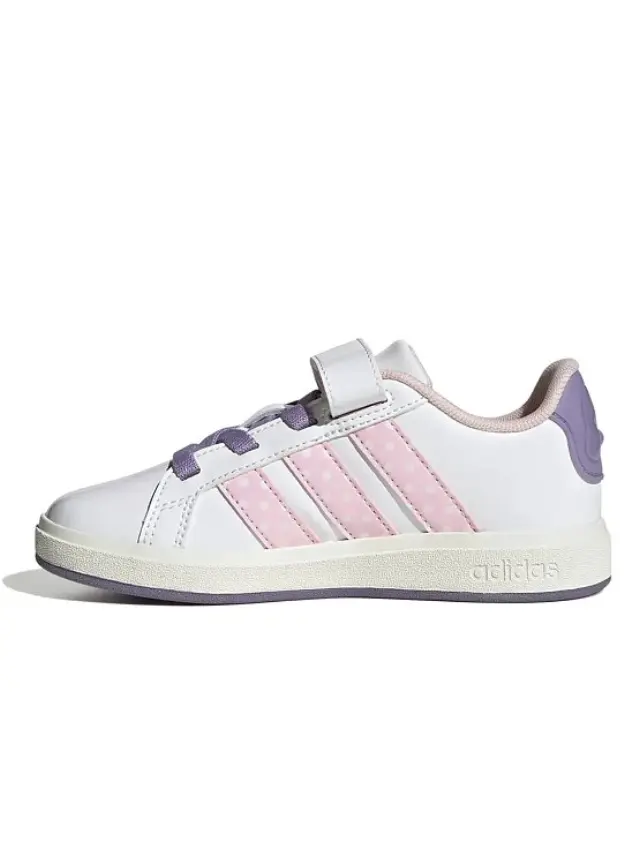 Παιδικά Παπούτσια Adidas για Κορίτσια Disney Minnie Mouse Grand Court White (Μεγέθη 28-36) ΡΟΖ 2
