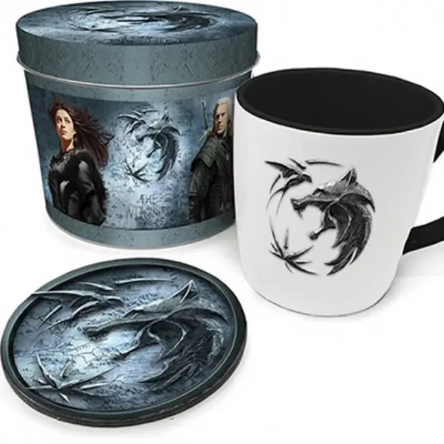 Pyramid THE WITCHER - Taste of steel - Ceramic Mug + coaster in metal tin