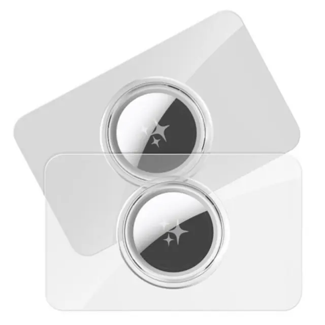 Θήκη PC Dux Ducis για Apple AirTag Card-Shaped Διάφανο-Μαύρο (2 τεμ.) N69708