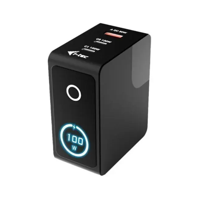 i-tec Βάση Φόρτισης 100W 2x USB-C 1x USB-A LCD 1.50m Black (CHARGER-INTG100W)