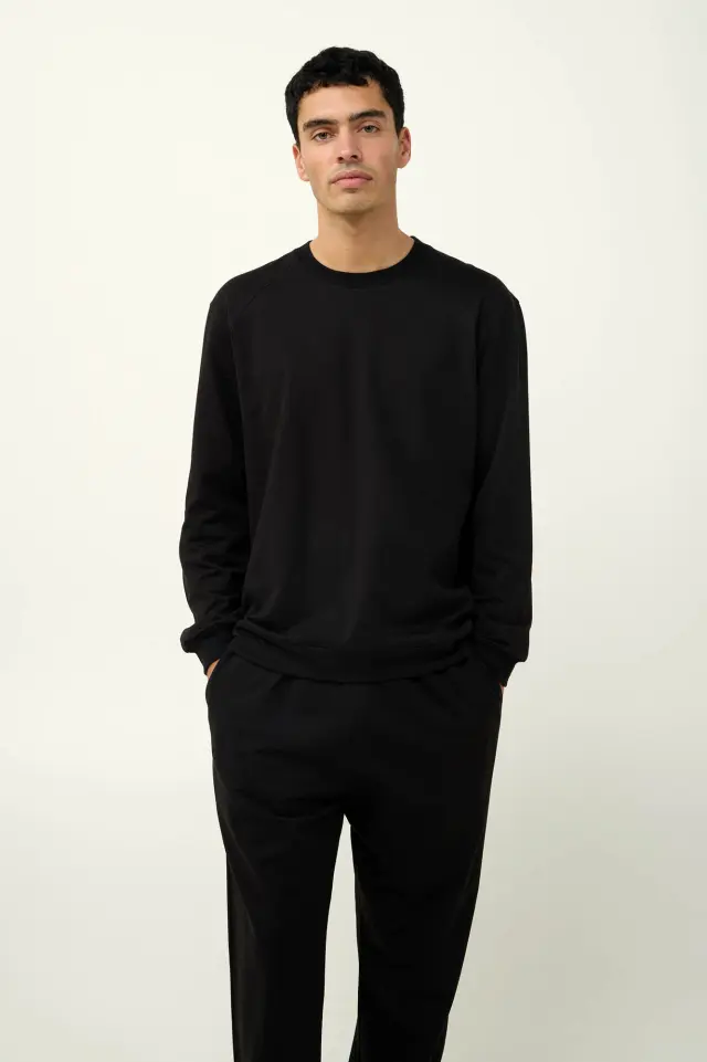 Ανδρική Μονόχρωμη Φόρμα Φούτερ Vamp 23711 BLACK 2