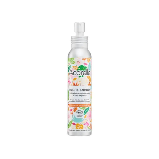 Acorelle Certified Organic Antioxidant Karanja Oil - Βιολογικό Έλαιο Karanja για Λαμπερό και Φυσικό Μαύρισμα, 100ml