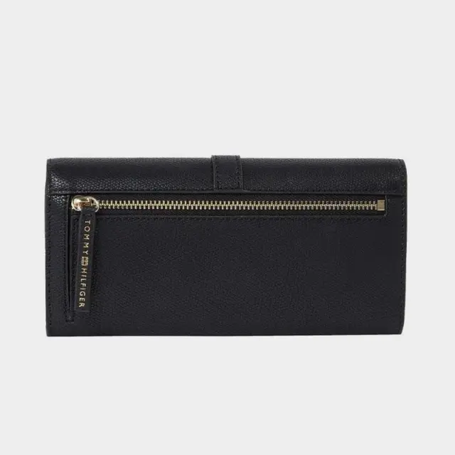 Tommy Hilfiger - Γυναικείο Πορτοφόλι Th Plush Lrg Flap Wallet AW0AW14234-BDS Μαύρο 2
