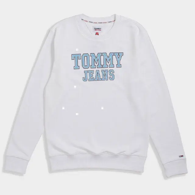 Tommy Hilfiger - Ανδρικό Φούτερ Regular Fit DM0DM16366-YBR Λευκό - 2XL