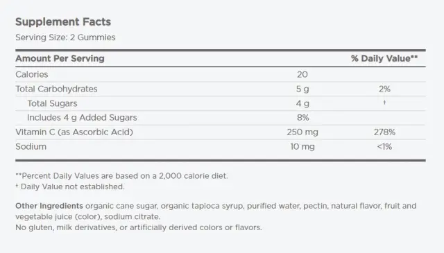 Nordic Naturals Vitamin C Gummies 250 mg 2