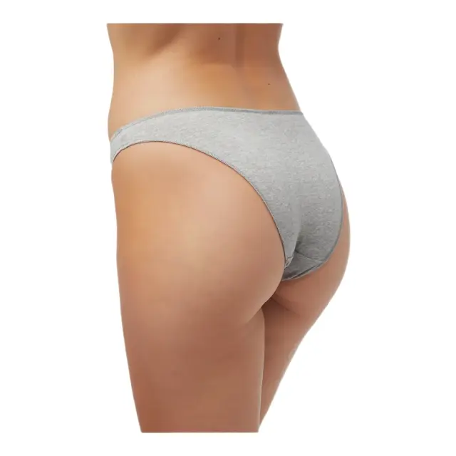 Minerva Γυναικείο Slip Miss Rio Invisible - Διπλό Πακέτο, Χρώμα Grey Mel-Black Dots 3