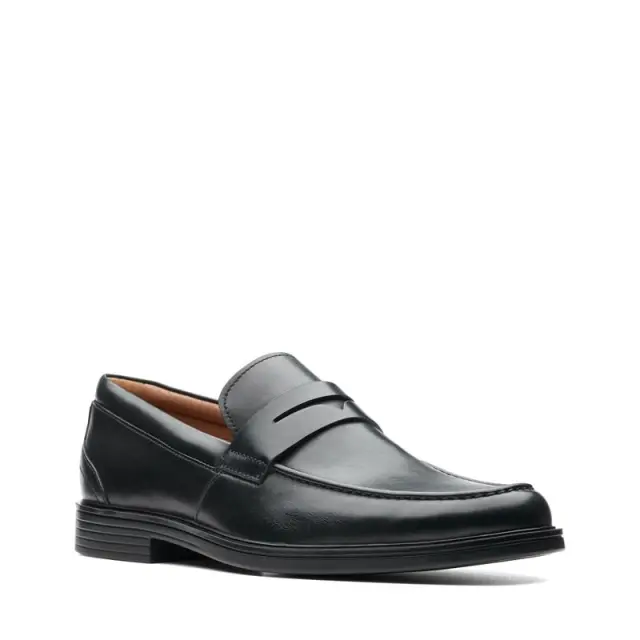 Clarks Un Aldric Step Black Leather - 41 3