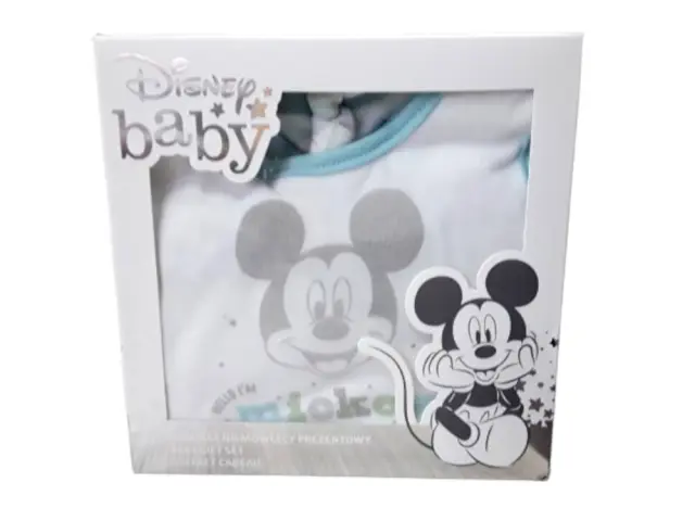 Σετ Νεογέννητου 4τμχ Interlock White Blue Mickey 8040106 - 6-9 μηνών (68-74cm) 3