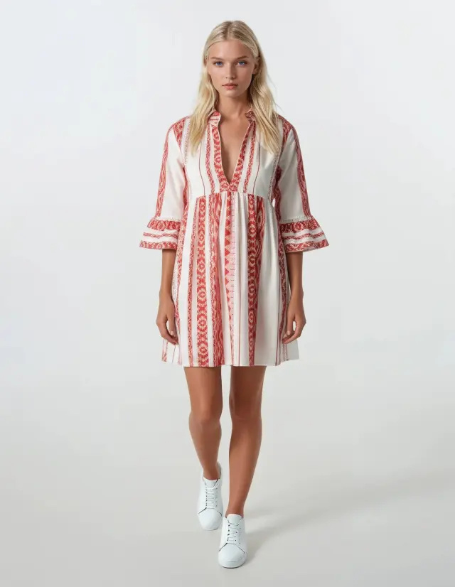 B137 - Type - BEACHWEAR EMBROIDERY RED 2