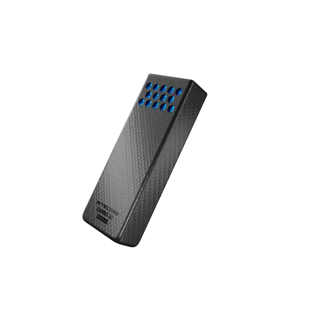 POWER BANK NITECORE CARBO 20, Carbon Fiber, Fast Charge, 65W MAX, BLUE 2
