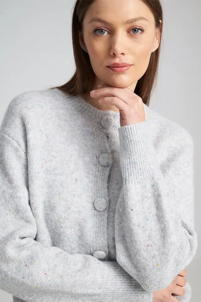 Μάλλινη Ζακέτα με Oversized Κουμπιά REINA CARDIGAN - XS