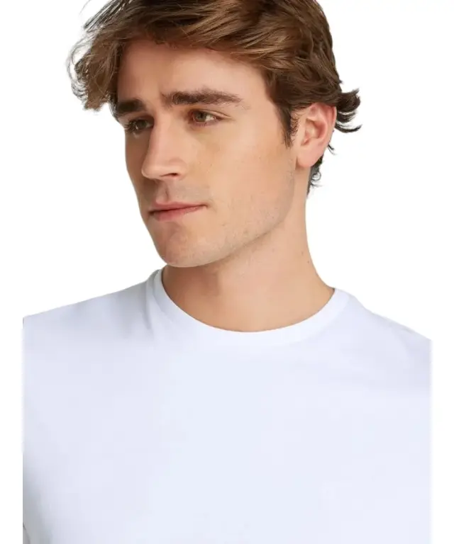 Calvin Klein - Ανδρικό T-shirt Smooth Cttn Solid Regular Fit LV040HM265-YAA Λευκό 3