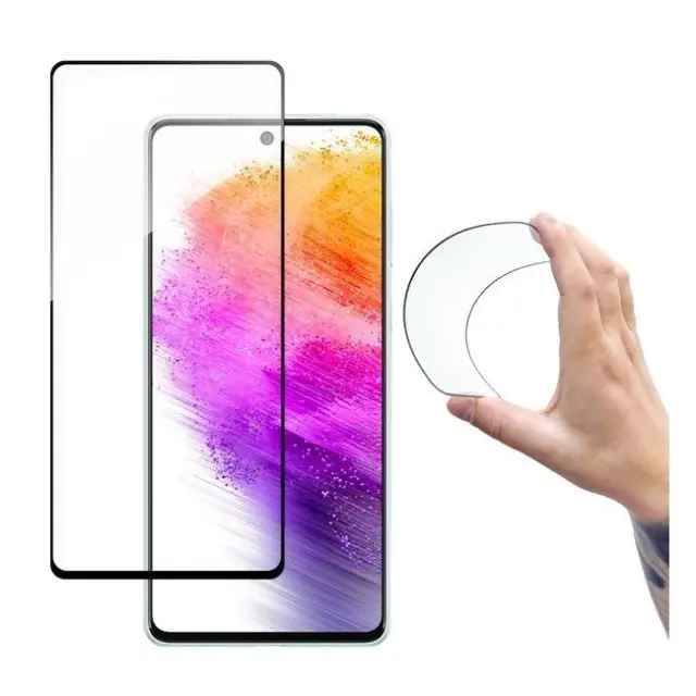 Wozinsky Screen Protection Full Cover Flexi Nano Glass Film Tempered Glass with a Frame Samsung Galaxy A73