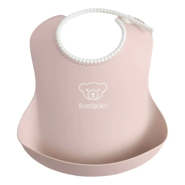 BABYBJÖRN Baby Bib, Powder Pink 1-pack 7317680463647