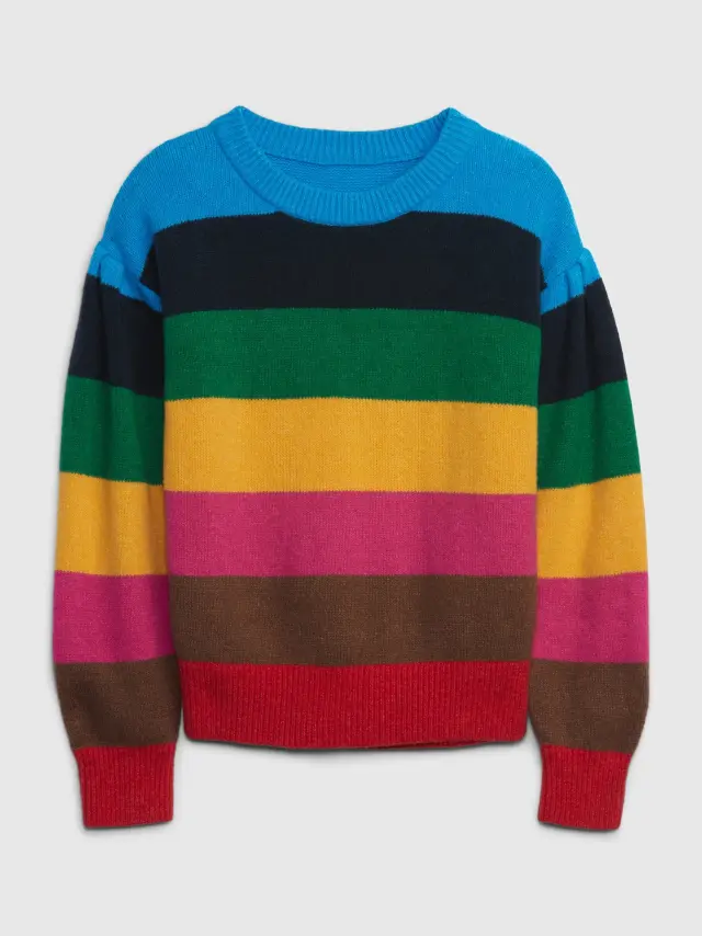 Multi Παιδικό Happy Stripe Πουλόβερ crazy stripe - XS