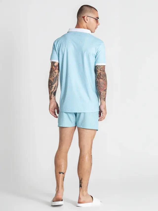 Gianni Kavanagh Ανδρικό TILED Polo Shirt – Light Blue - XL 3