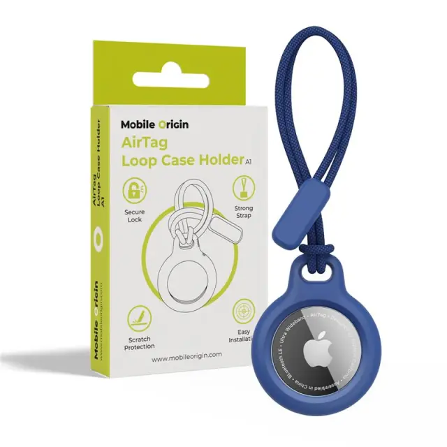 Mobile Origin Airtag Loop Case Holder A1, blue