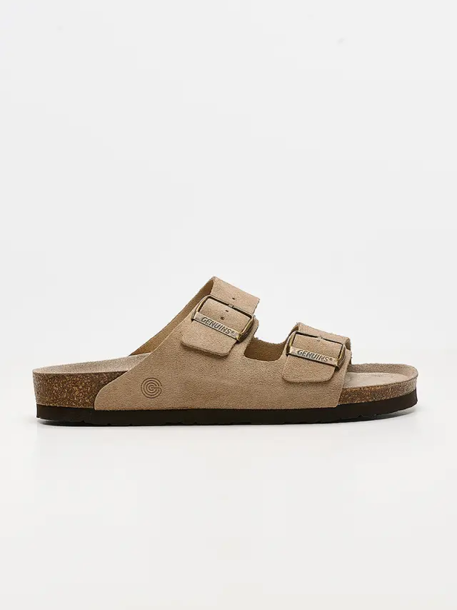Genuins Παντόφλες Γυναικείο δέρμα Nubuck Μπεζ GEN/HAWAII SUEDE G106000 TAUPE 2
