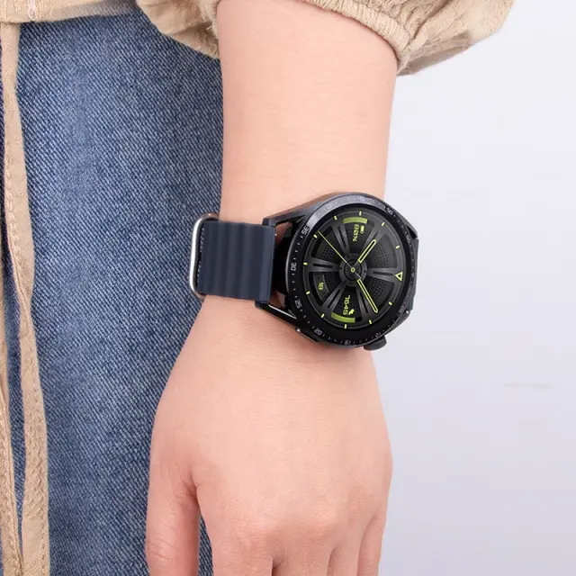 Watchband Hoco WH01 Flexible Series για Samsung Huawei Xiaomi Vivo OPPO κα 20mm Universal Σκούρο Μπλε Silicon Band 2