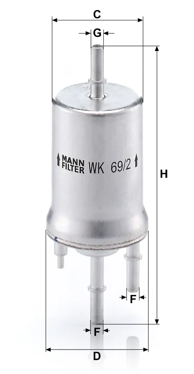 Mann Filter Φίλτρο Βενζίνης 4 Bar για Audi/Seat/Skoda/Vw