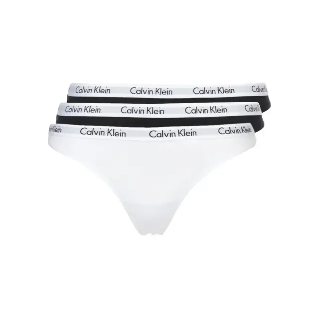 Calvin Klein Γυναικείο Εσώρουχο Classic Thong WZB - Τριπλό Πακέτο, Χρώμα Μαύρο/Λευκό/Μαύρο - L 3