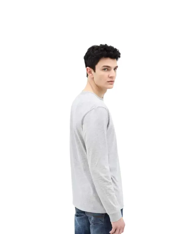Timberland - Ανδρικό Μακρυμάνικο T-Shirt Jersey Cotton TBC0YHPY-CM9 Λευκό - L 2
