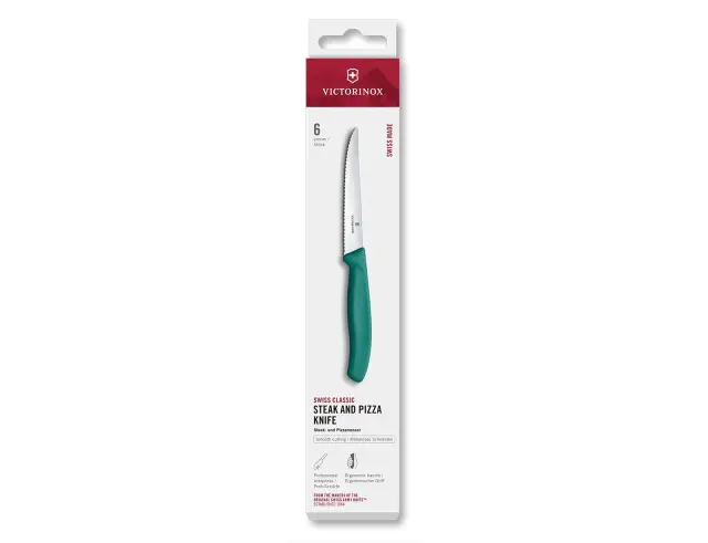 Σετ Μαχαίρια Steak Victorinox Swiss Classic με μήκος λεπίδας 11cm - Green - 6 τεμάχια6.7234.6C1 2