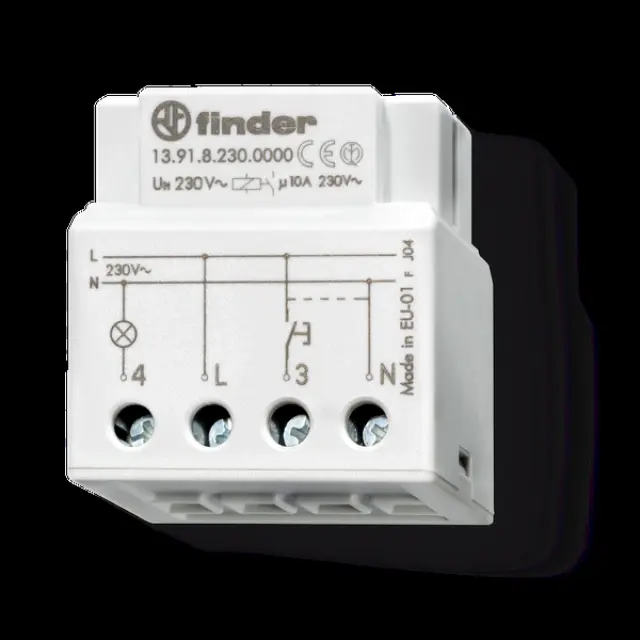 Quiet elec. step/timing Rel. switch box mount, 1NO 10A/, 230VAC (13.91.8.230.0000)
