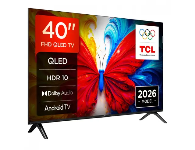 Smart TV 40'' TCL 40S5L - Ανάλυση Full HD QLED (1920 x 1080) - Dolby Audio - HDR10 HLG - Hotel Menu - Δέκτες DVB-T2, DVB-C, DVB-S2 - 2x HDMI, 1x USB, Wi-Fi, Bluetooth40S5L 2