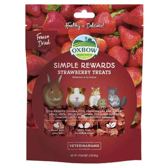 Oxbow Simple Rewards Λιχουδιές Τρωκτικών με Φράουλα 15gr Μονόχρωμο