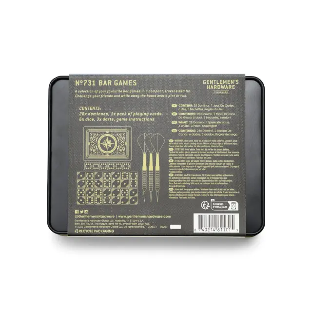 Gentlemen's Hardware® Bar Games σε Μεταλλικό Κουτί 2
