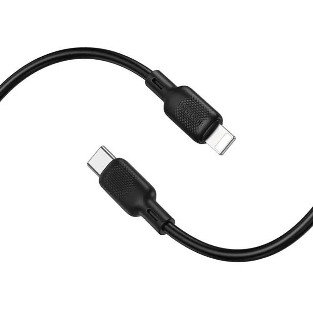 Borofone® - Lenny Series -Data Καλώδιο USB-C σε Lightning 27W 2m- Black. 3