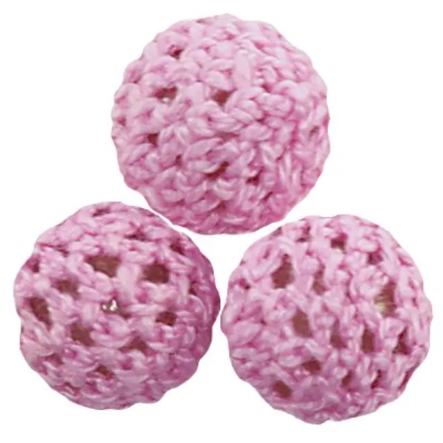 Χάντρα Μάλλινη Round Lilac 14mm - 5τεμ