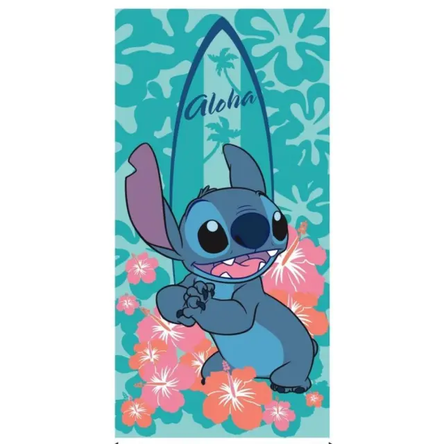 AyMax Πετσέτα LILO + STITCH - Aloha Flower - Beach Towel 100% Polyester - 70x140cm