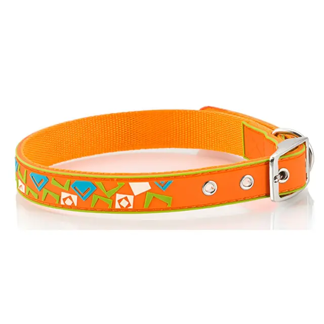 Pet Interest Περιλαίμιο Square Line Πορτοκαλί Medium 2.5mm x 35-45cm