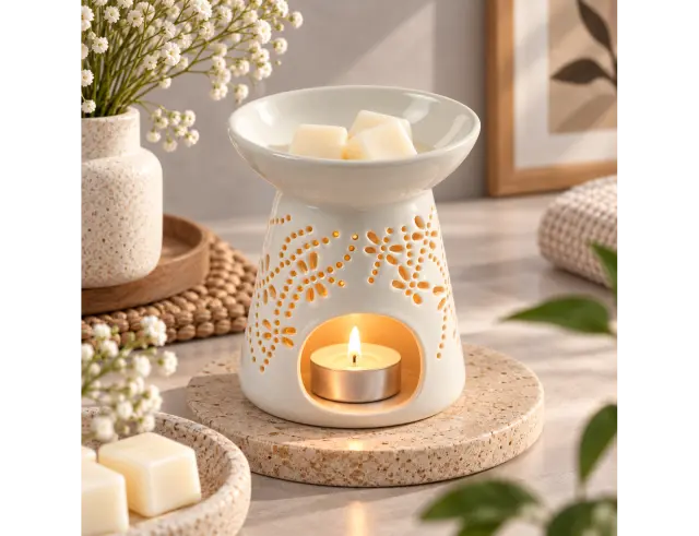 Αρωματιστής Dragonfly Homea για αιθέρια έλαια και wax melts με διαστάσεις 9.2x9x2x11.5cm - White 6SEN030BC