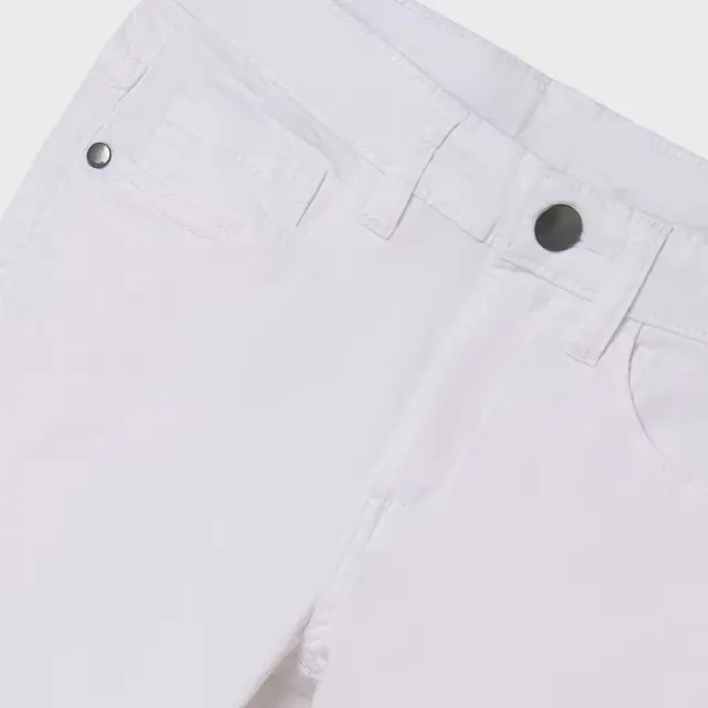 Junior 10 έως 18 ετών Παντελόνι slim fit Better Cotton λευκό 3
