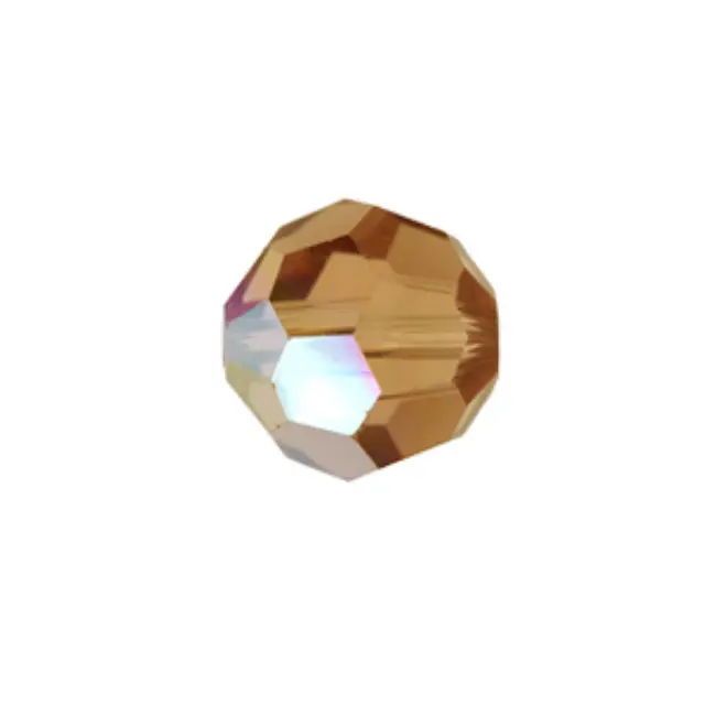 Swarovski 5000 Faceted Round Light Smoked Topaz AB 6mm - 10τεμ