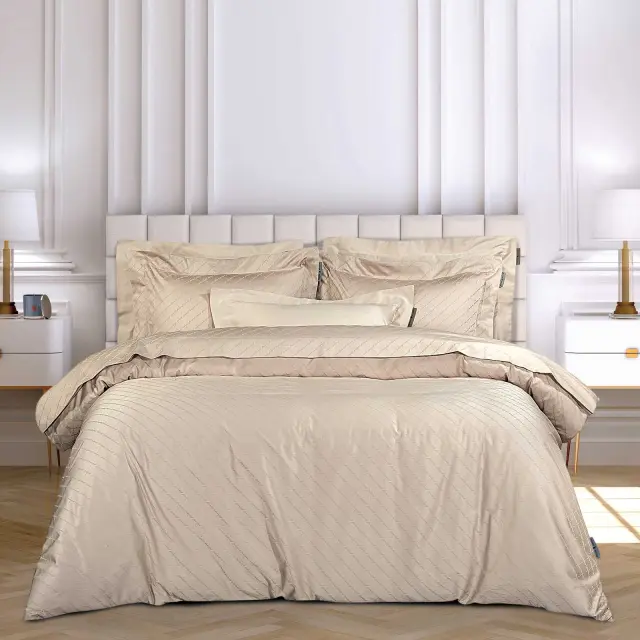 Σετ Σεντόνια 250x270 King Size Classic Greenwich Polo Club 2290 Taupe Χωρίς Λάστιχο100% Βαμβακοσατέν