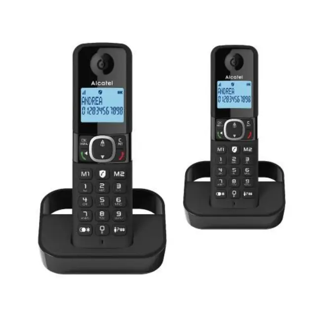 Ασύρματο Τηλέφωνο Alcatel F860CE Duo με Δυνατότητα Αποκλεισμού Κλήσεων Μαύρο N65103