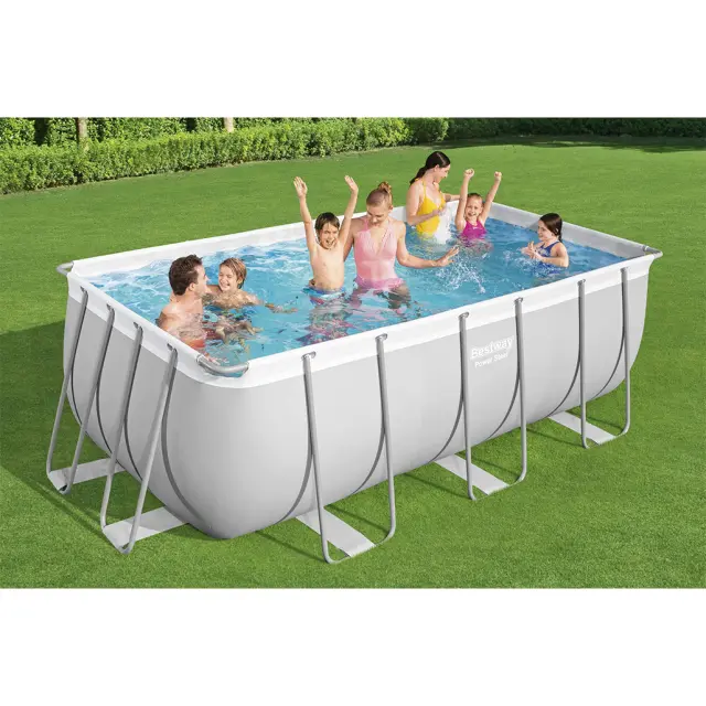 Πισίνα BESTWAY POWER STEEL RECTANGULAR FRAME POOL 4.12x2.01x1.22m 2