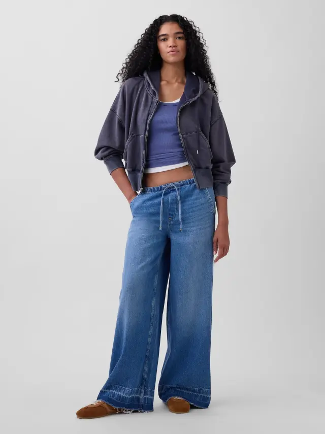 Mid Rise UltraSoft Easy Baggy Τζιν Medium wash