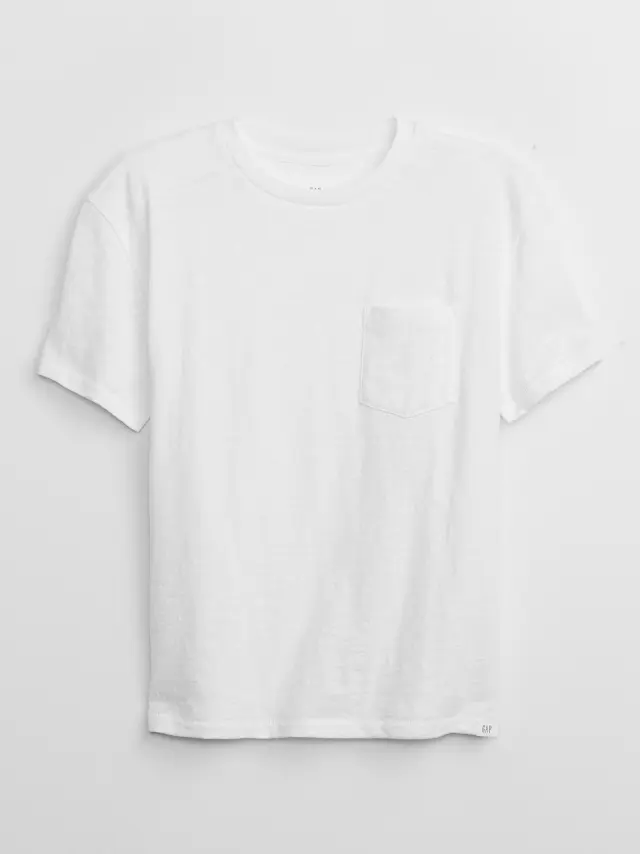 Άσπρη Παιδική Pocket Μπλούζα optic white