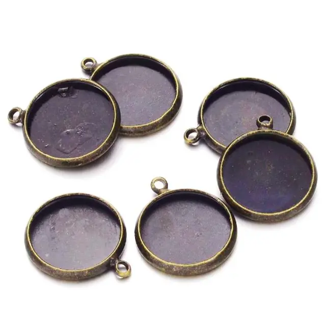 Καστόνι Κρεμαστό 17x14mm - Antique Bronze - 10τεμ
