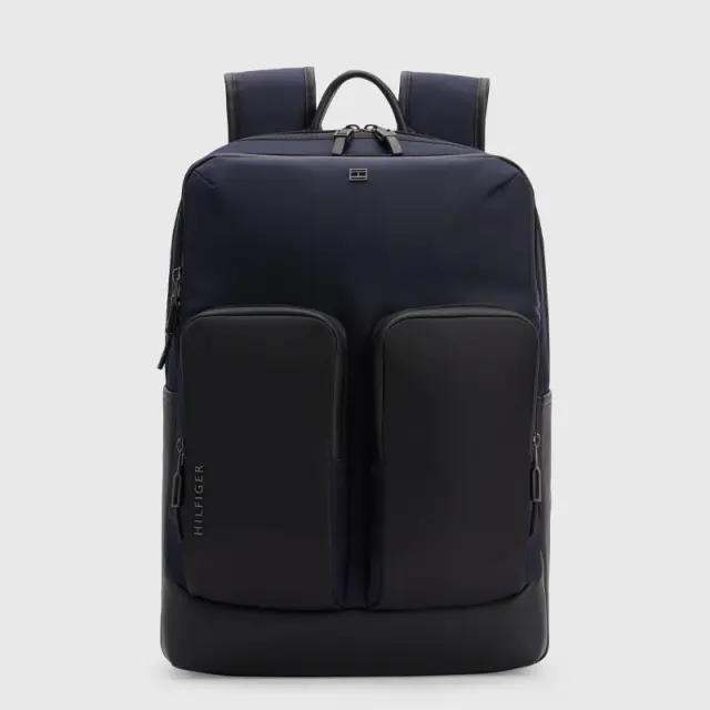 Tommy Hilfiger - Ανδρικό Σακίδιο Th City Commuter Tech Backpack AM0AM10597-DW6 Μπλε Σκούρο