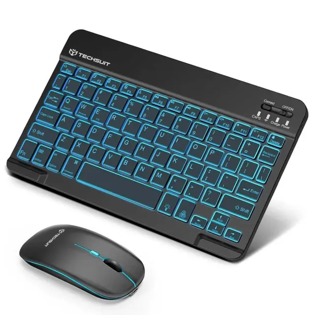 Ασύρματο Πληκτρολόγιο και Ποντίκι Techsuit AirCombo (WKM1) RGB Μαύρο