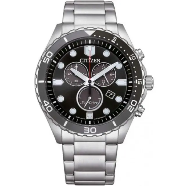 Citizen Eco-Drive, Men's Chronograph Watch, Silver Stainless Steel Bracelet AT2568-82E